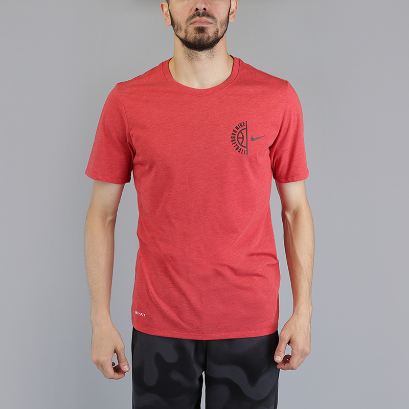 мужская красная футболка Nike Basketball Dry 899433-672 - цена, описание, фото 1